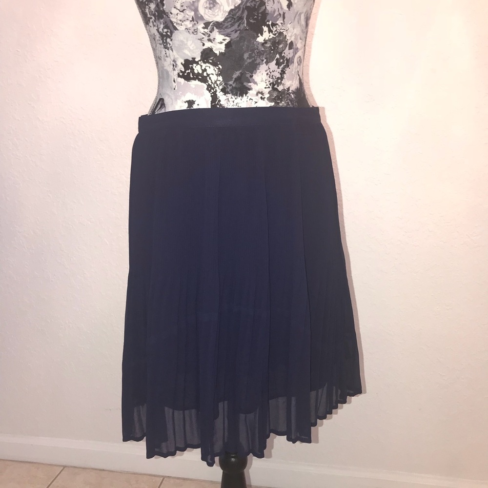 One of a kind pleated Punto Blanco blue skirt